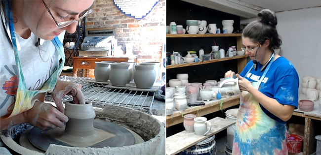 Amanda in the studio