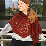 Feuille Morte Lace shawl=
