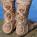 Morgana high-relief cabled socks