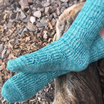 Fugi ribbed and cabled socks