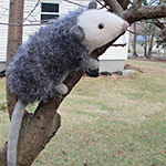 Ozzie the Opossum felted toy