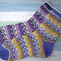 Phiolet colorwork sock=