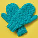 Instant Mash cabled children's mittens