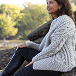 Silverbirch heavily cabled cardigan